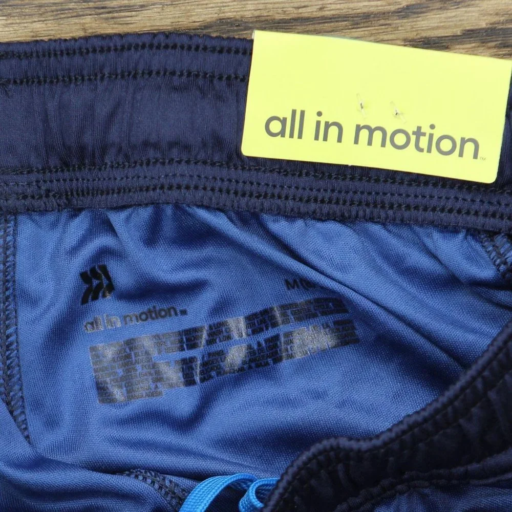 NWT All In Motion Boys' Basketball Shorts 7 M Blue Camo - Picture 4 of 6